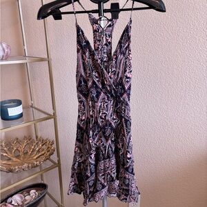 millau lace dress MILLAU EMBROIDERED MESH MINI DRESS SIZE SMALL BLACK W/GRAY EMBROIDERY